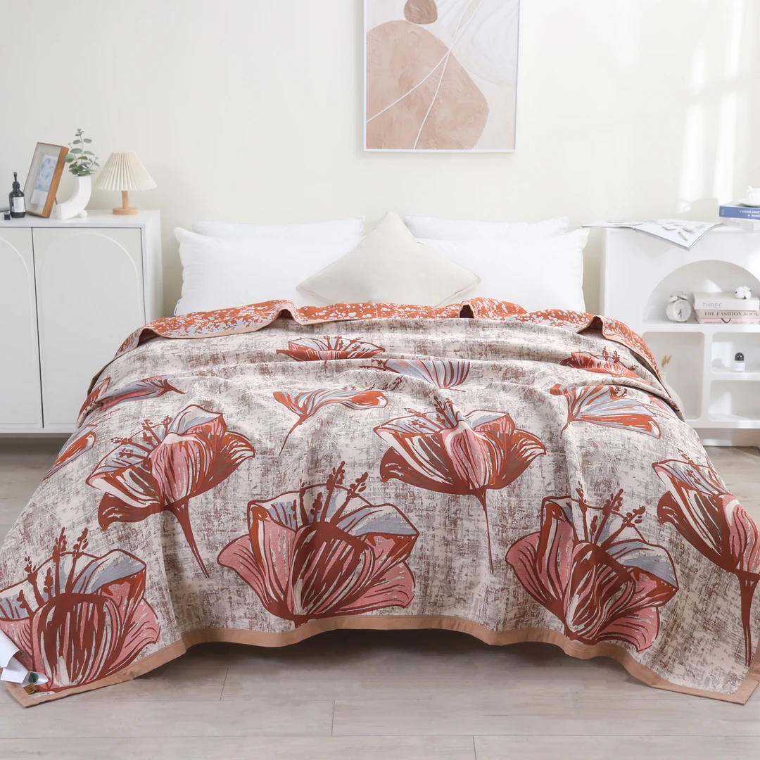 【虞美人】2.3*2.5M高端A类舒适柔软亲肤透气抑菌可机洗四季用床盖