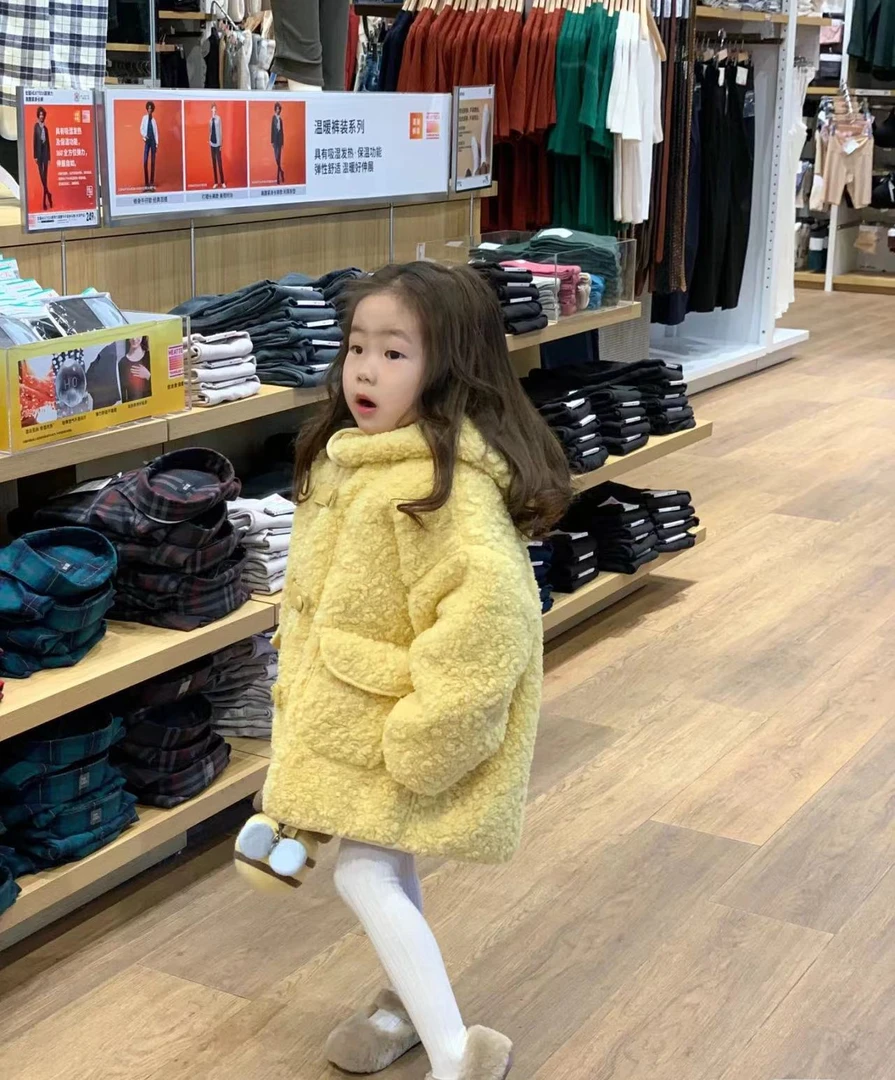 【3】女童外套秋冬款加厚加绒新款时髦洋气毛毛衣上衣