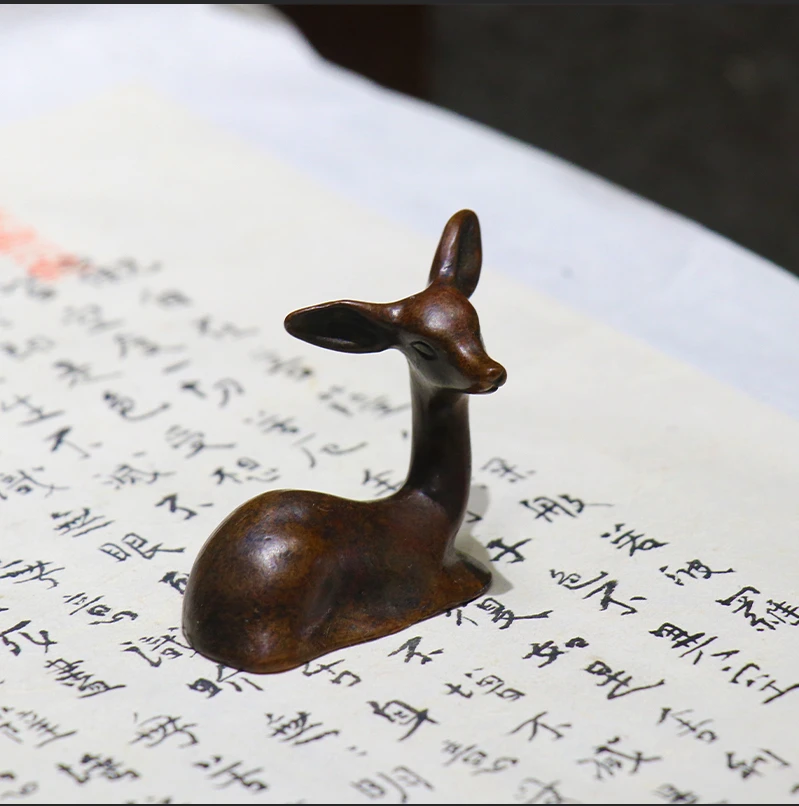 小鹿黄酮笔搁 书法专用笔山 书画镇尺架笔文具笔架文房四宝