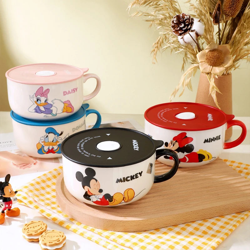 【乐选泡面碗】高温陶瓷餐具迪士尼陶瓷带柄泡面碗