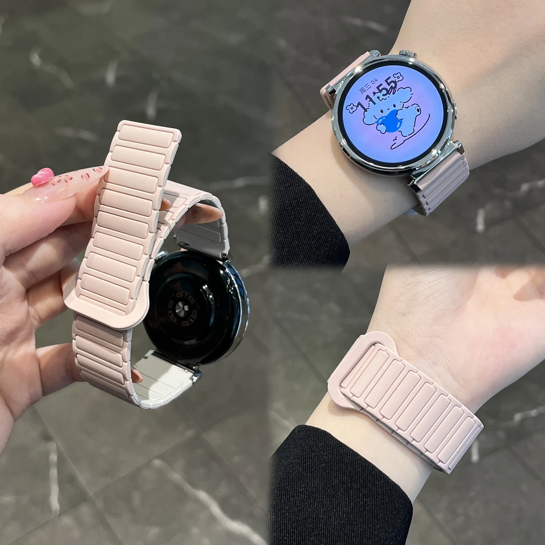 适用华为gt6表带GT5手表watchgt4手表带女男watch3女款硅胶磁吸41