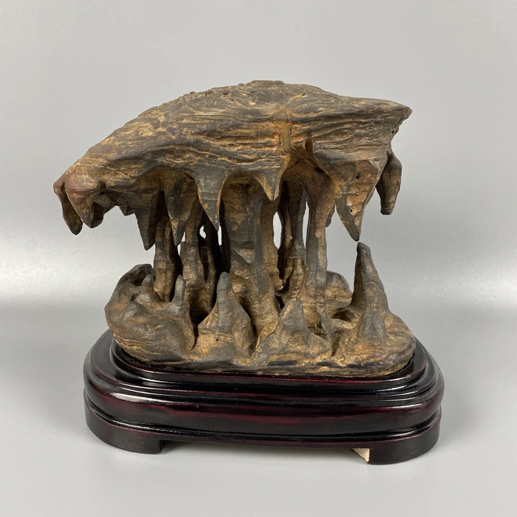 天然奇石原石头摆件夜郎石古铜石家用家居厅堂中式装饰观赏石