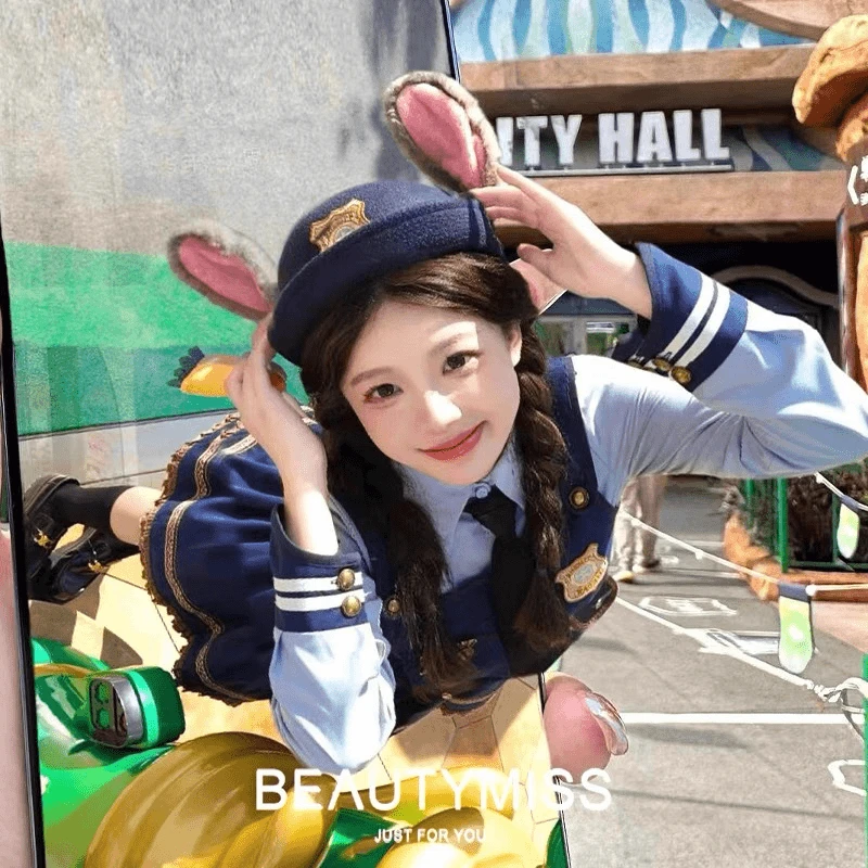 cosplay兔子朱迪疯狂动物城头饰动漫耳朵帽子发夹可爱甜美兔发箍