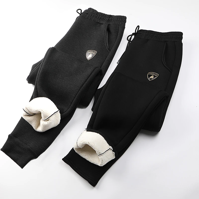 男女式冬季加厚加绒一体外穿羔羔绒保暖裤800克秋冬百搭运动裤