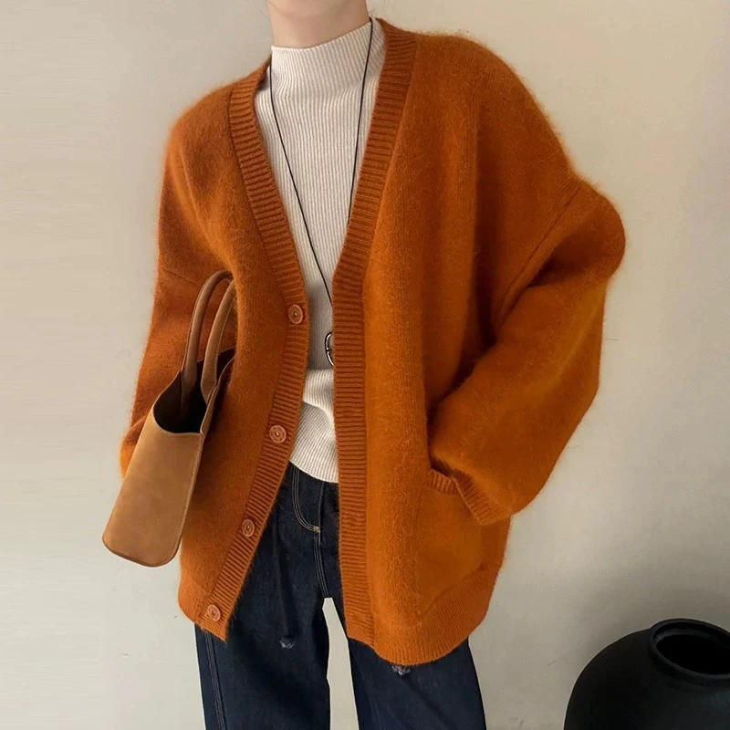 针织开衫毛衣外套欧洲站2024秋季新款宽松上衣