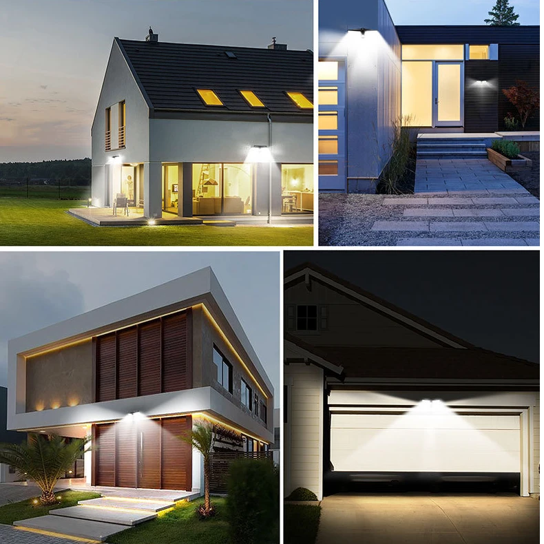 跨境太阳能感应灯农村大门户外防水壁灯室外 园林led庭院灯