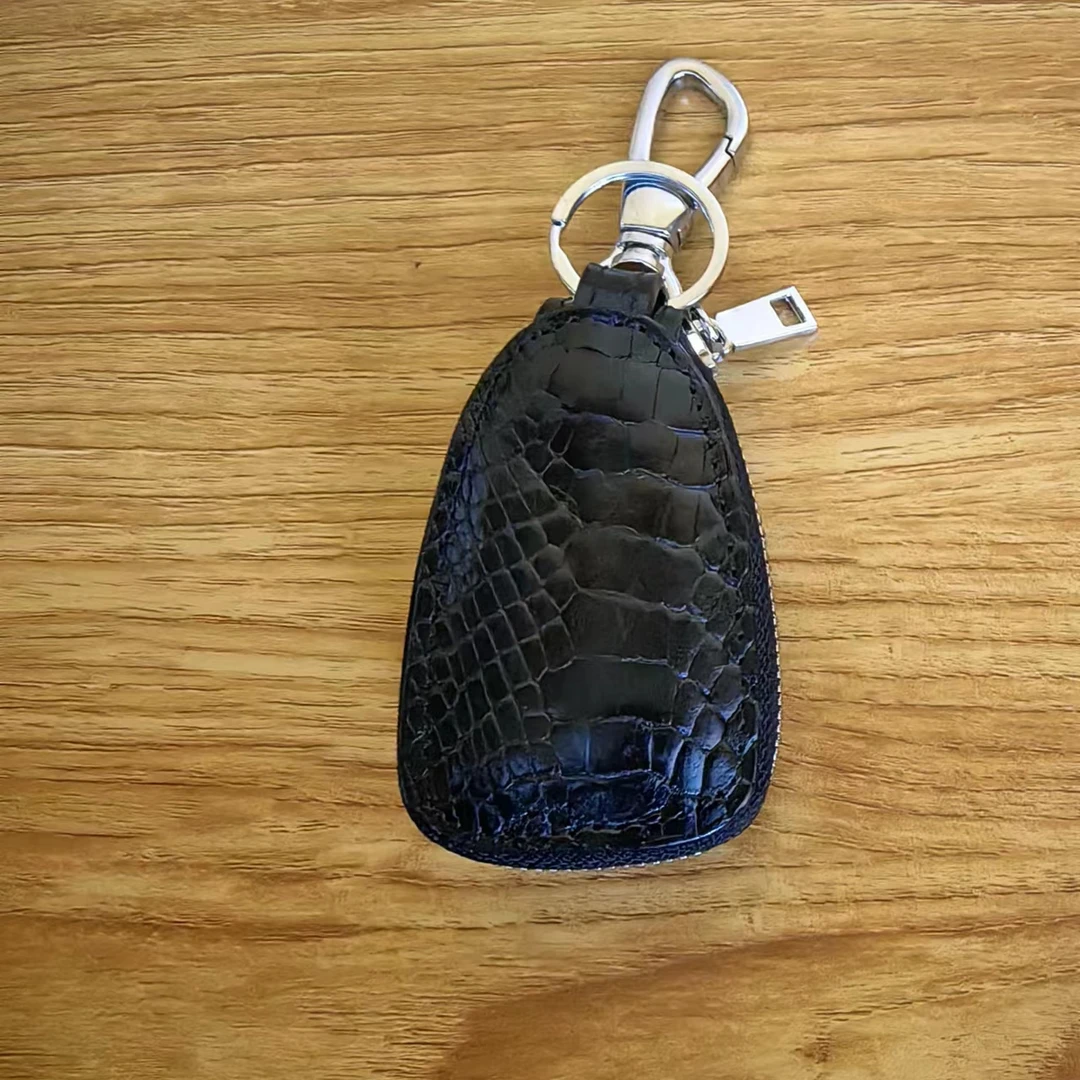 01真鳄鱼皮钥匙包内里是牛皮汽车钥匙包黑色休闲百搭时尚高档