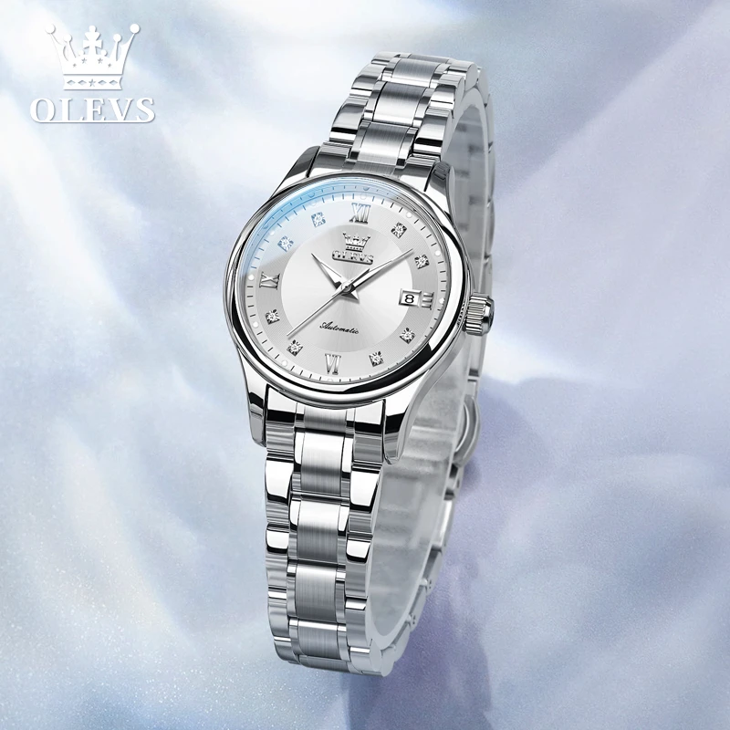 「双11好物」欧利时手表精致时尚女士手表镶钻机械表气质女表7050