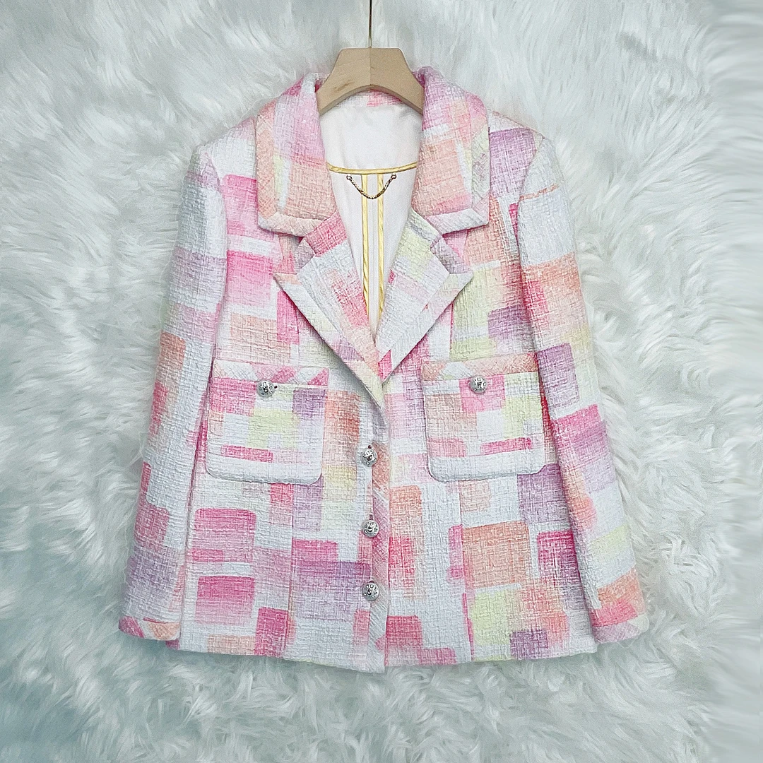 [断码福利]粉色西装小香风上衣 70177