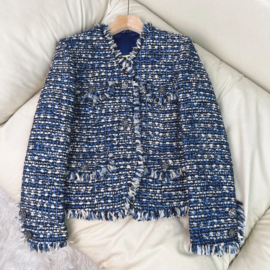 【妖蓝】蓝色小香风外套 70304