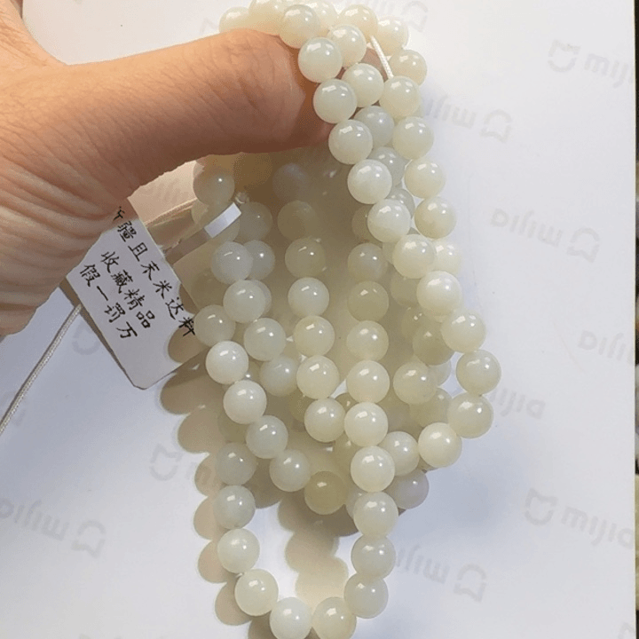 和田玉颈饰未镶嵌米达卡6-108颗精挑