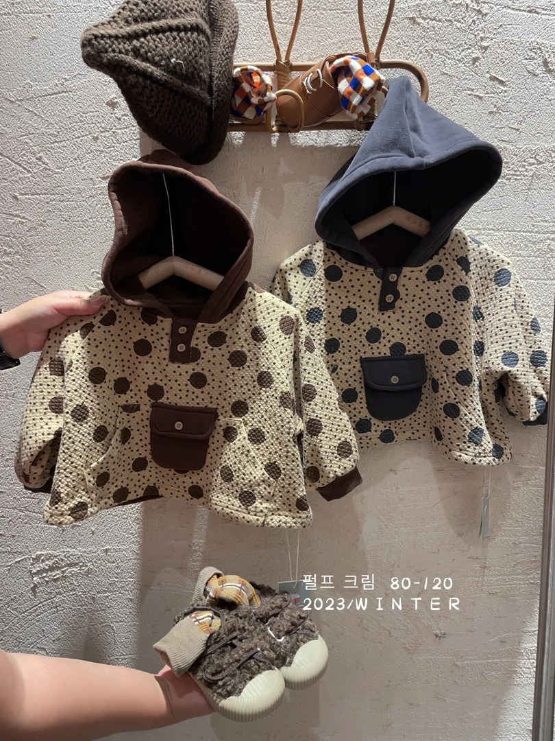 韩版儿童加绒套头卫衣春冬连帽宝宝洋气秋冬