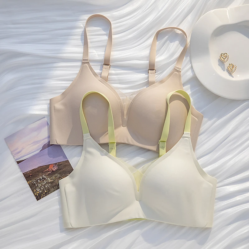 Mictisi/觅蓝天使舒适小A杯透气光面小胸内衣平胸无钢圈聚拢文胸