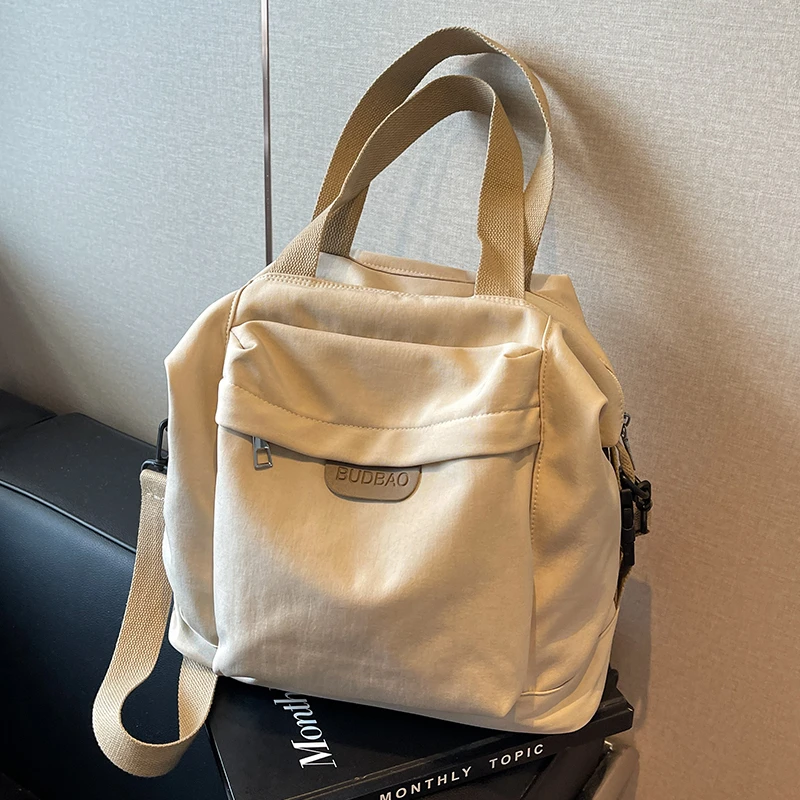 仙茉大容量包包女2024新款布袋包时尚百搭单肩斜挎包大学生上课包