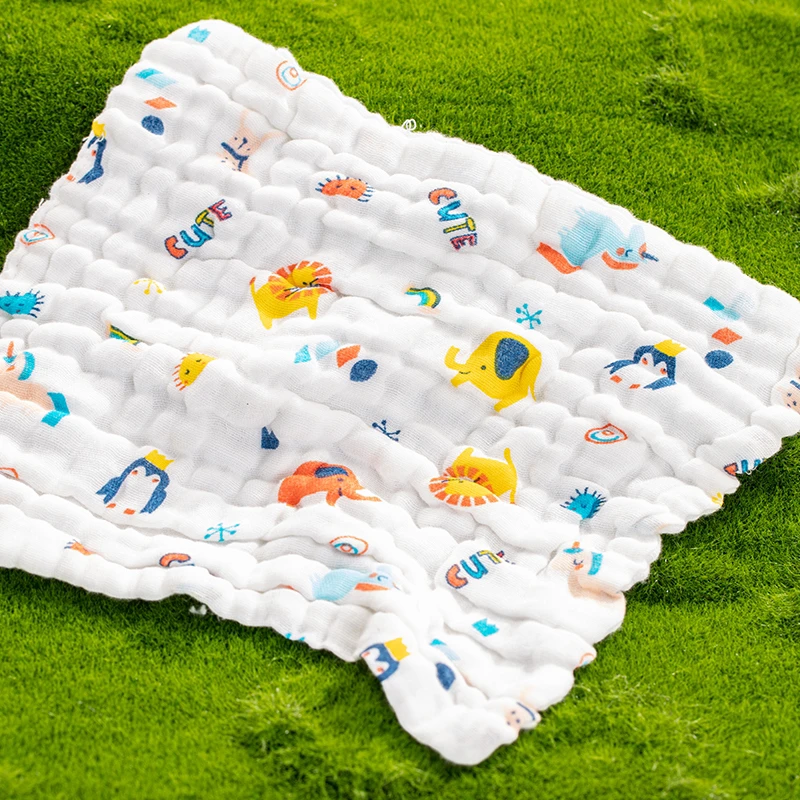 【直播间拍一发八】【小方巾】100%棉六层皱皱纱婴儿级方巾多层纱