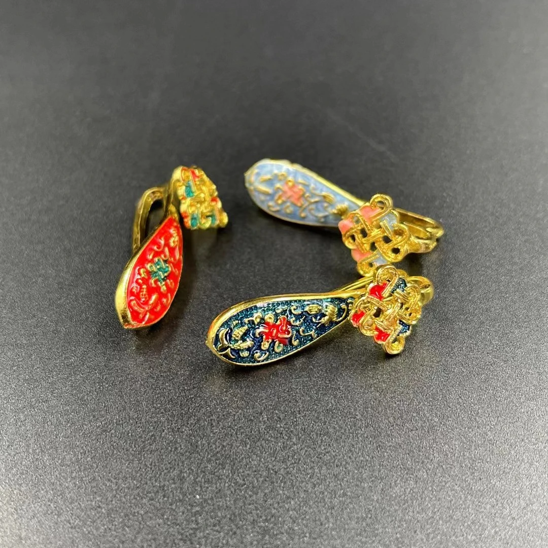 合金滴油压襟 古风风旗袍汉服流苏挂件胸佩DIY手工配件工艺