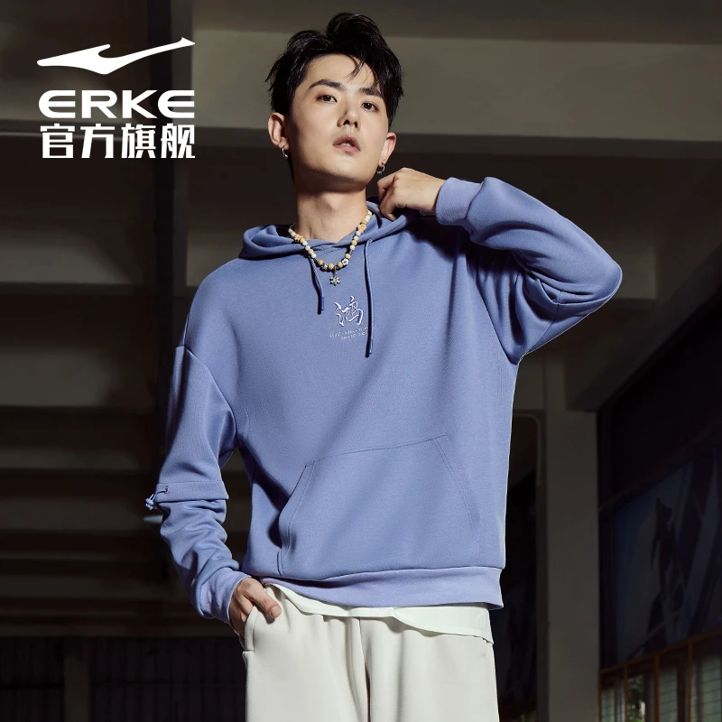 【仁汇优品X】鸿星尔克休闲运动印花复古街潮卫衣-51222302119