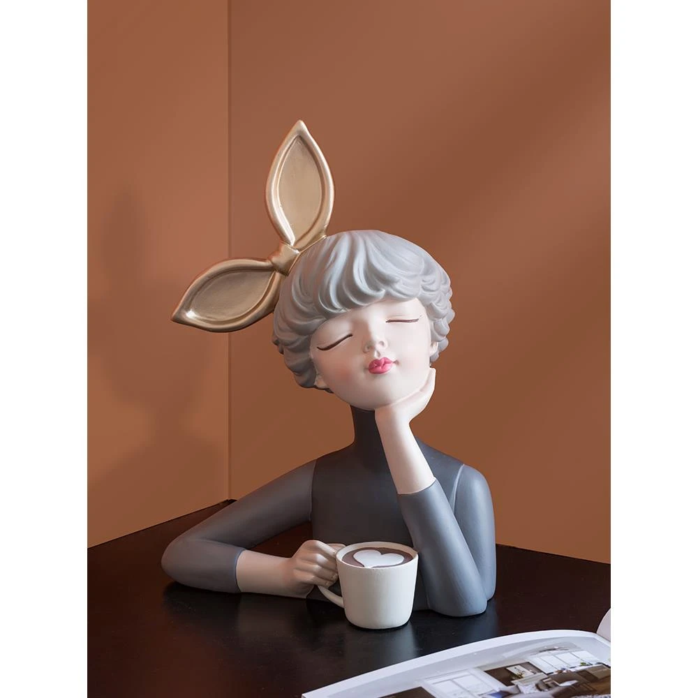 德国泡泡女孩现代工艺品摆件家居客厅酒柜玄关电视柜桌面装饰品