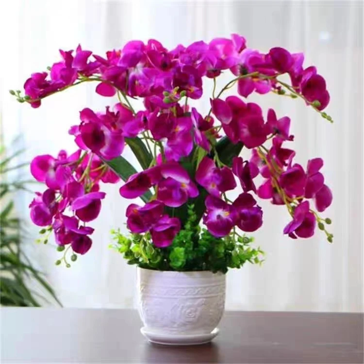 仿真花蝴蝶兰套装假花客厅摆件家居花艺装饰塑料干花绢花创意摆件