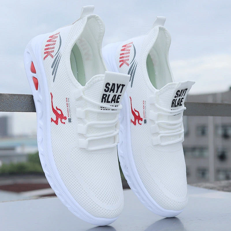 2024夏季透气网面鞋男小白潮鞋初中生体育中考男鞋百搭防臭运动鞋