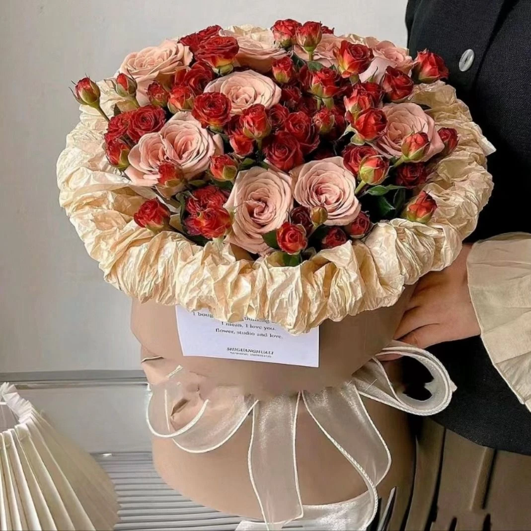 抖音【外卖配送】（不期而遇)11朵卡布奇诺搭配巧克力泡泡花束