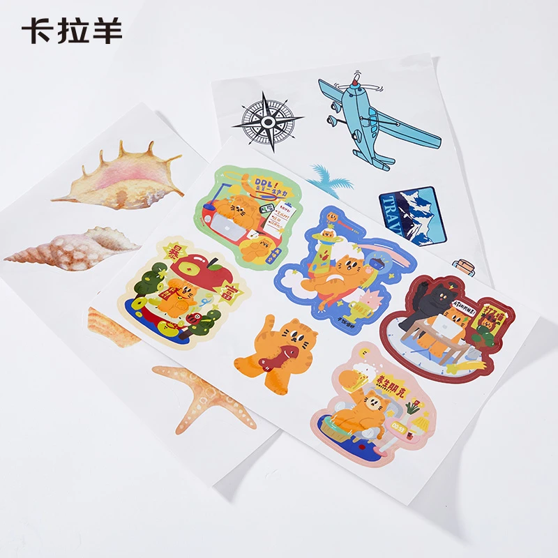 卡拉羊行李箱趣味贴章防水PVC图层DIY随心创作贴纸CX0762