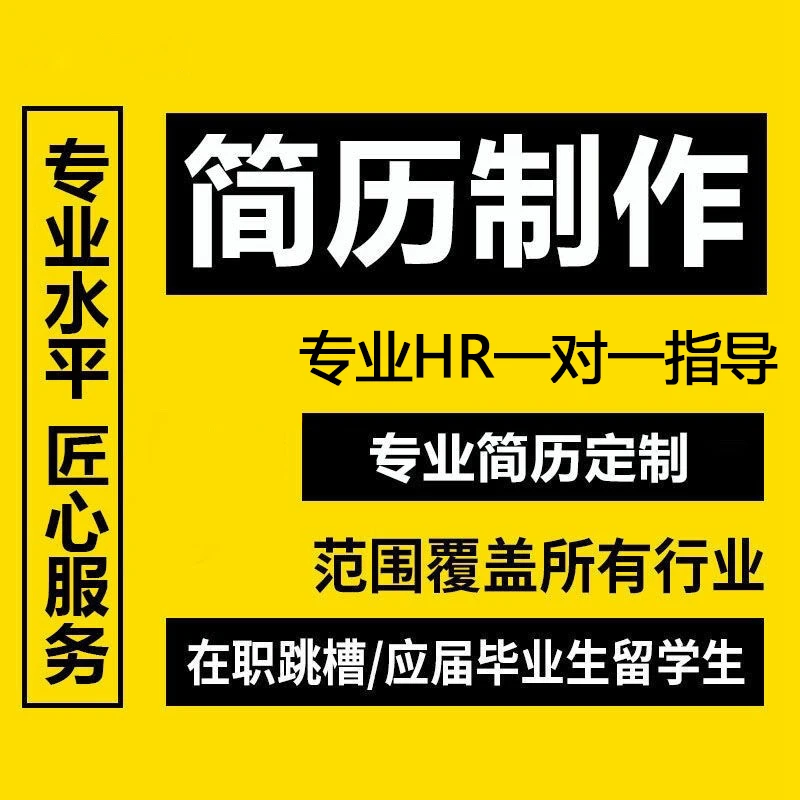 简历代制作简历代写优化设计个人定制中英文求职简历润色修改翻译