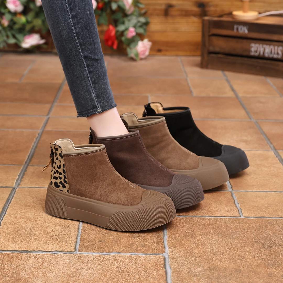 千之恋保暖搭子现货增高4CM2025冬新款时尚百搭厚底气质女鞋5188