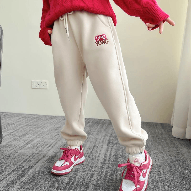 子涵童装D草莓熊女童裤子儿童秋冬装运动裤2024新款洋气加绒加厚