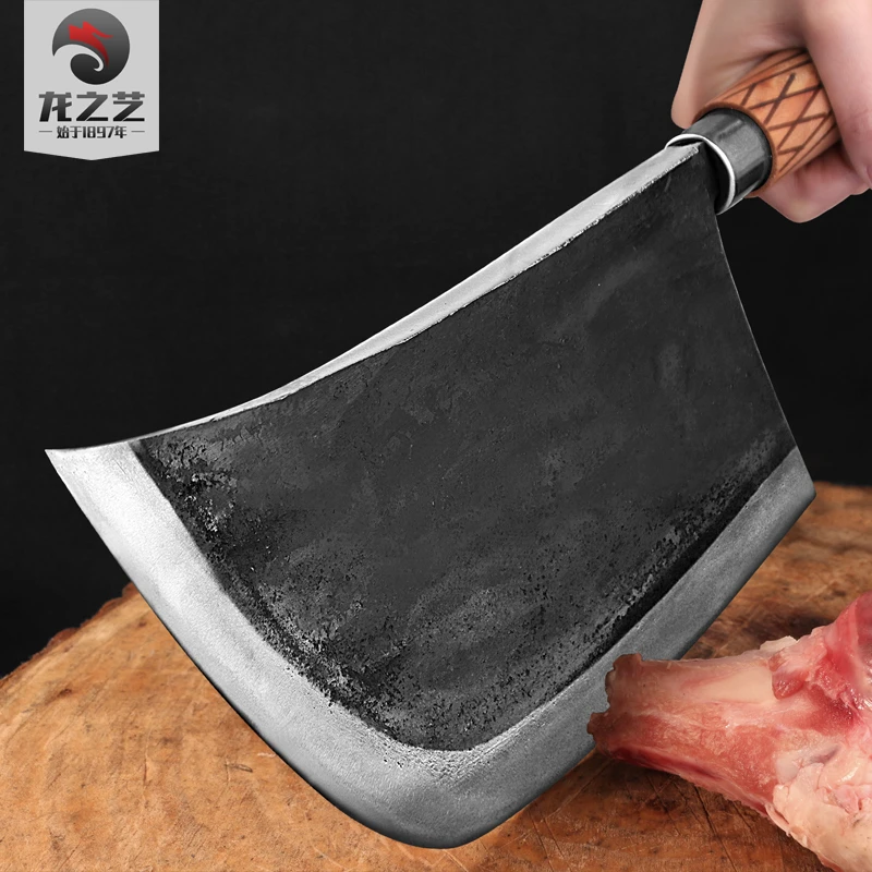 龙之艺砍骨刀锻打重型斩骨刀杀猪卖肉商用剁骨刀砍骨头的专用刀具