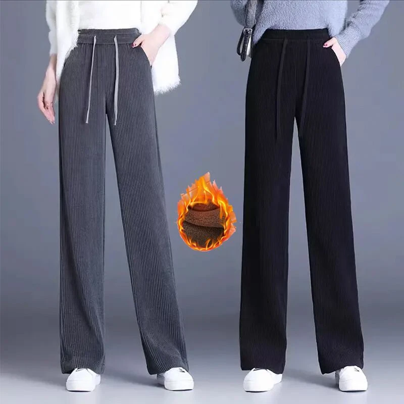 【有口袋】秋冬窄版阔腿裤女垂感高腰休闲裤拖地长裤显瘦宽松百搭