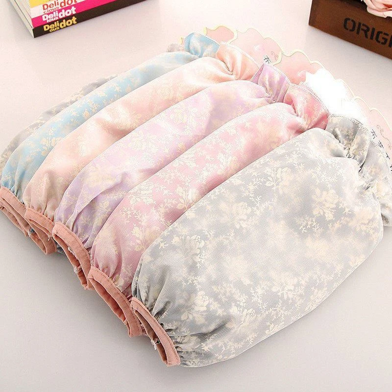 【3双】秋冬加长双层袖套防水防污防油污烫金网纱袖套