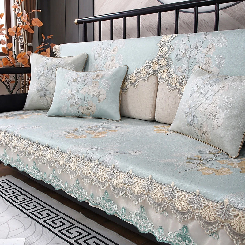 新中式沙发垫实木沙发套罩中国风高档靠背巾坐垫盖布支持定制贵妃