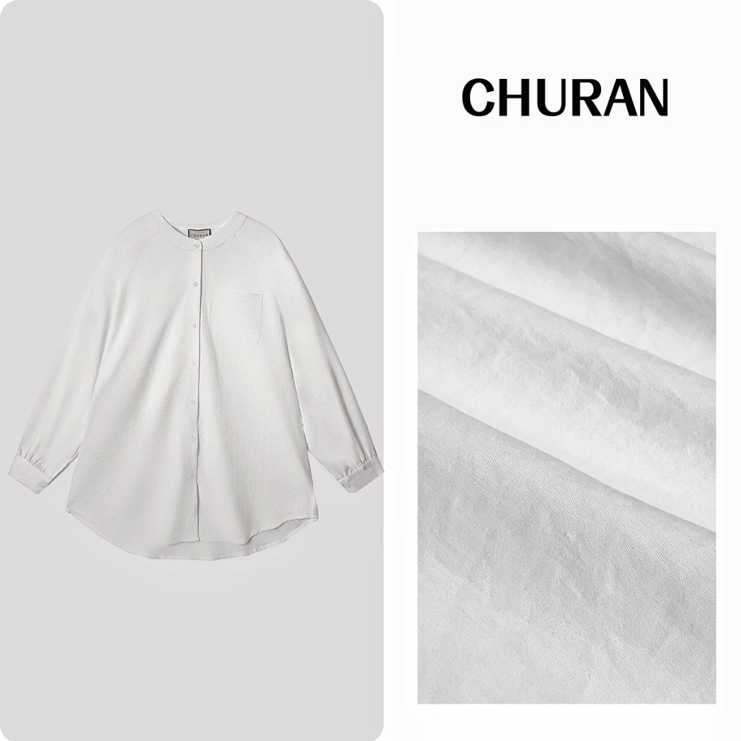 U.V.Y2024新款带口袋衬衫女慵懒风休闲女春秋小众时尚气质上衣