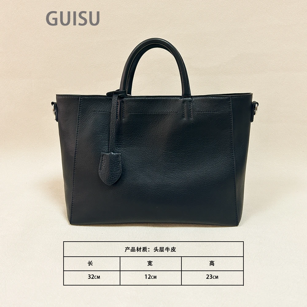 【闺宿】头层牛皮纯色女包复古百搭高级感大气手提包总链接6008