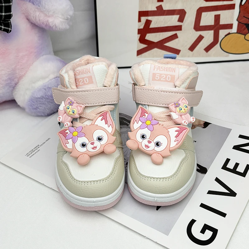 2024冬季新款加绒运动鞋儿童棉鞋小学生防水保暖鞋男女大童板鞋