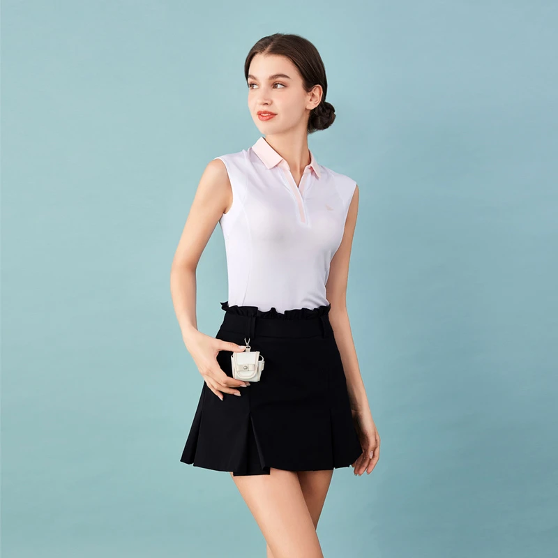 LoveGolf女款高尔夫无袖休闲修身V领运动户外休闲高尔夫服装女款