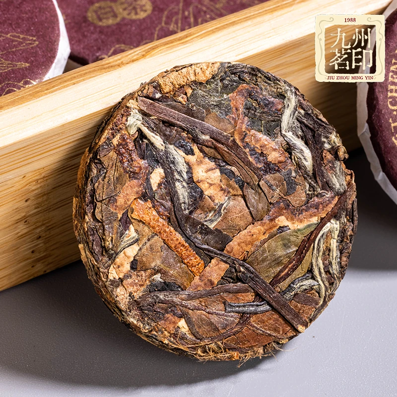 【陈皮白茶】2016年寿眉+2016年新会陈皮 小圆饼