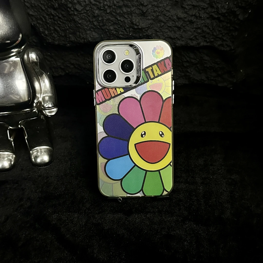 个性潮牌太阳花手机壳适用iPhone16promax全包15磨砂14防摔13情侣