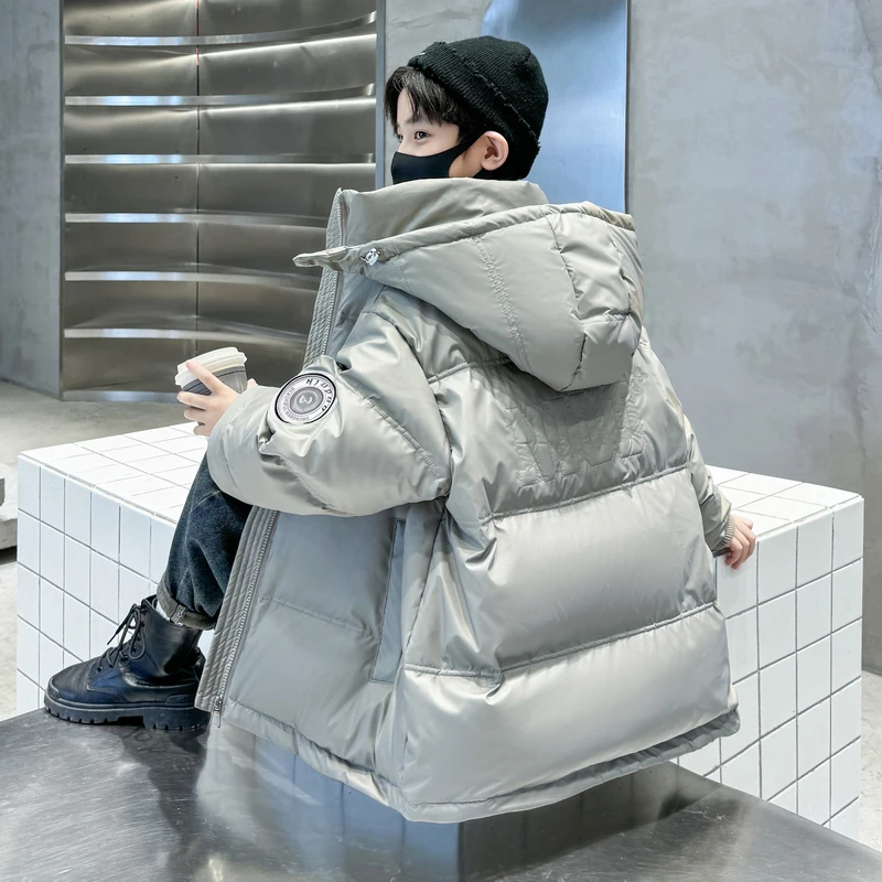 男童加厚棉服外套冬装2024新款中大童时髦帅气韩版保暖棉衣儿童潮