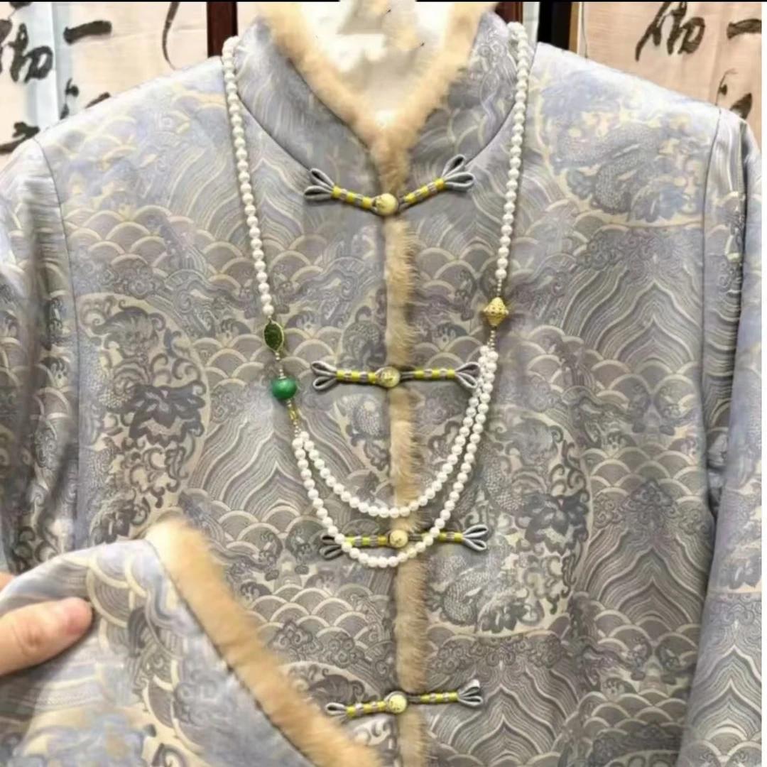 《团龙祥云》国风团龙纹复古新中式棉服2024D2266—小璐