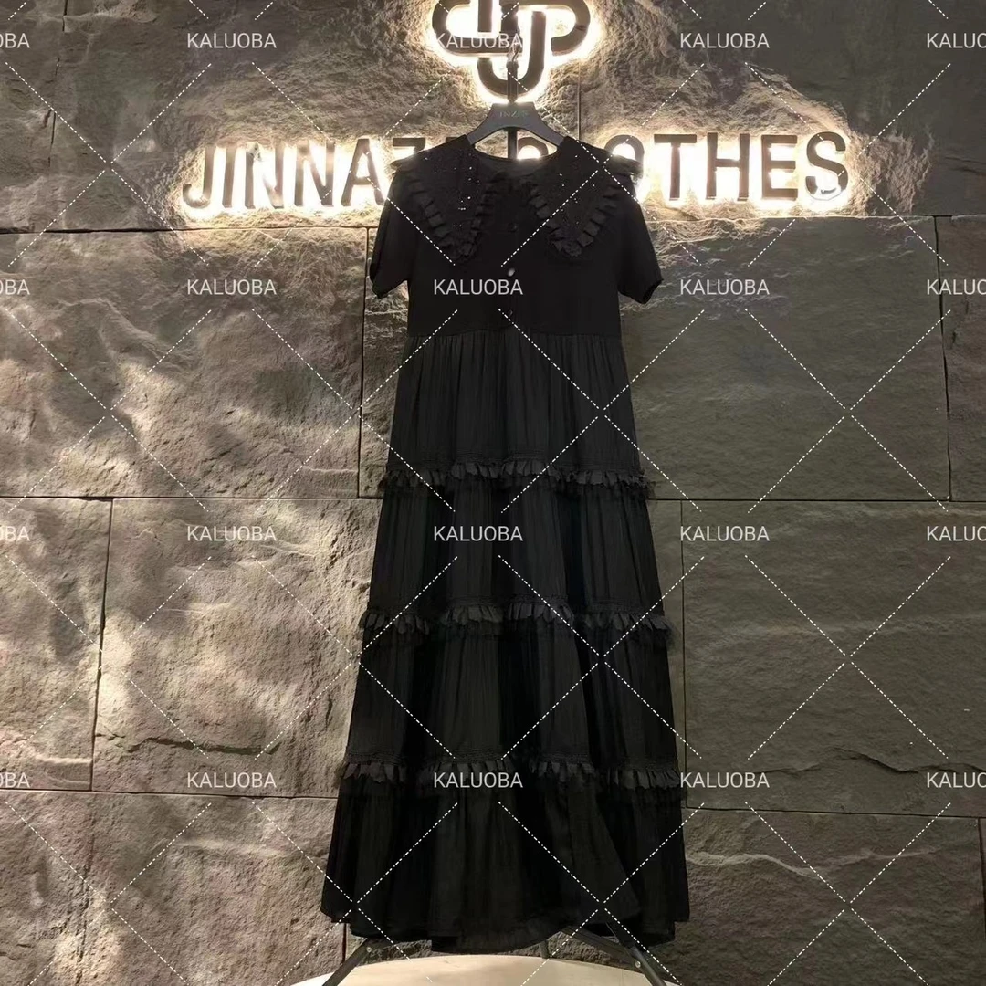 【原创设计师款女装】亮片轻奢显瘦气质短袖大码连衣裙子3794#