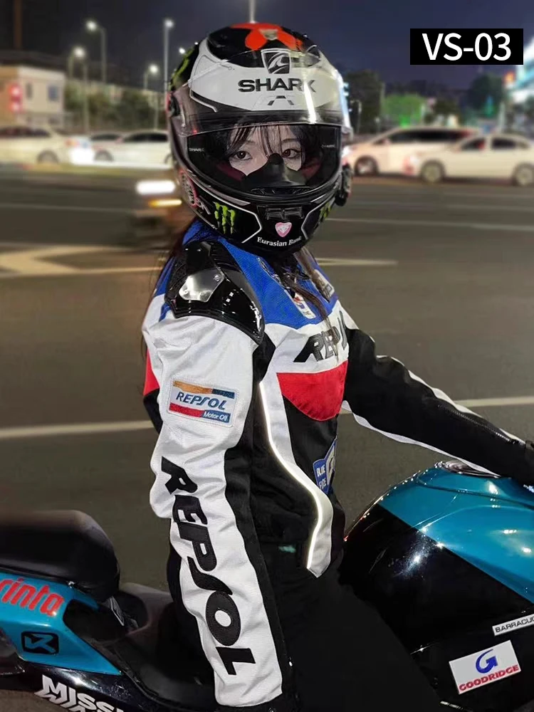 杜汉摩托车骑行服男女赛车服威爽合金护肩防摔越野机车服夹克四季