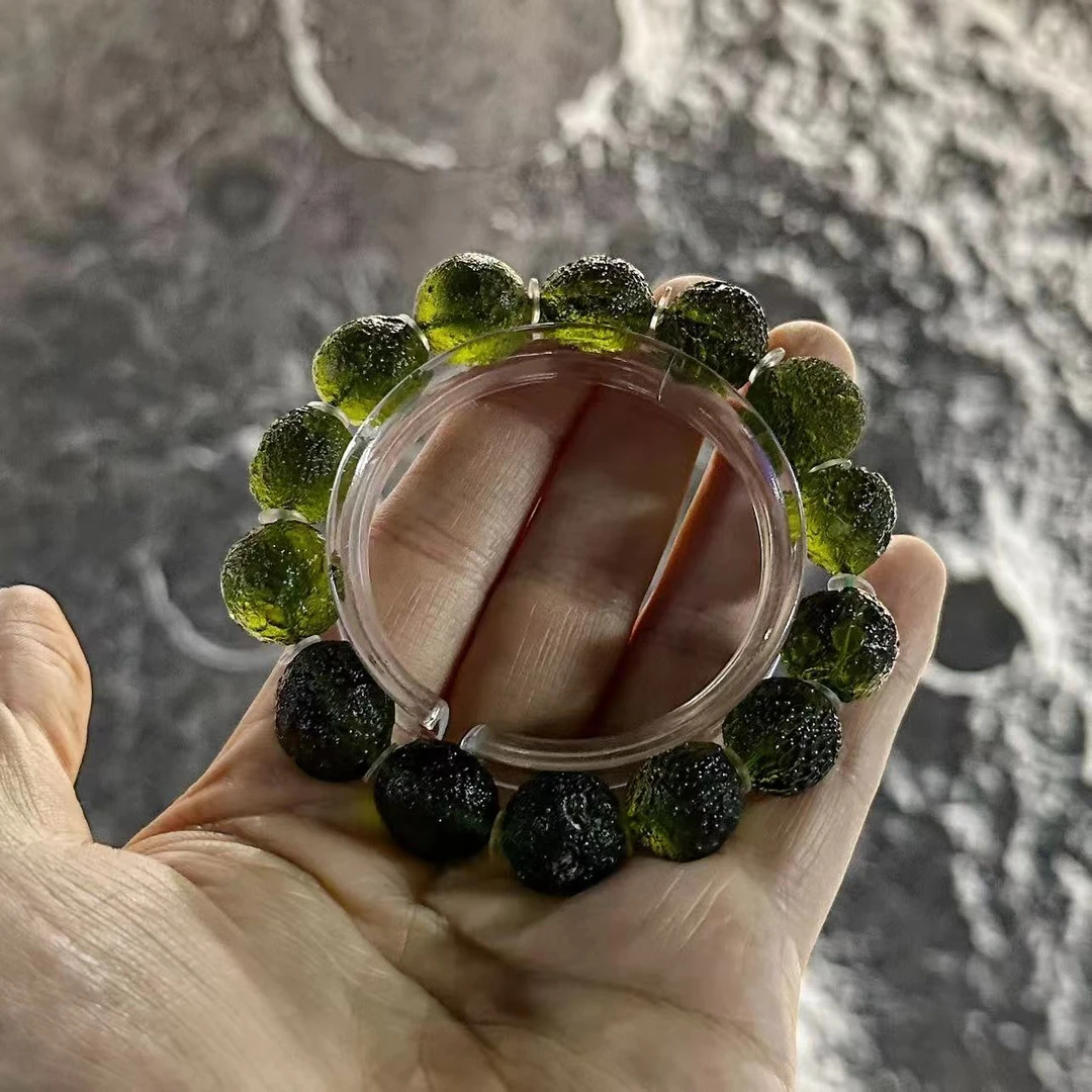 非金属玻璃吊坠 YS182 Moleavite水冲中尺寸随型单圈SC