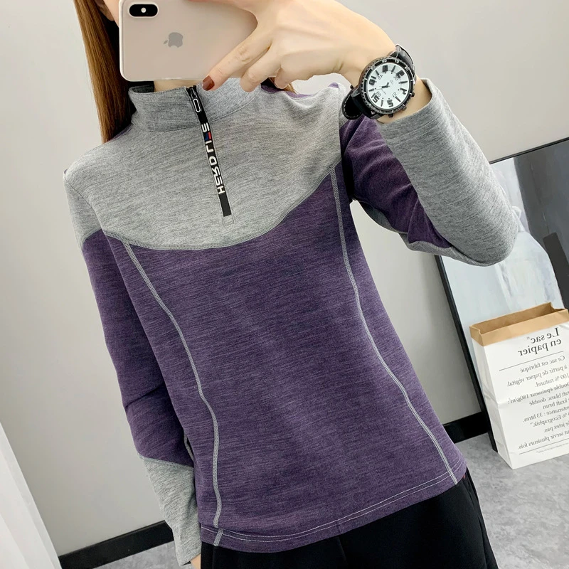 秋冬季户外长袖速干衣德绒抓绒衣保暖加厚女T恤运动休闲弹力长袖