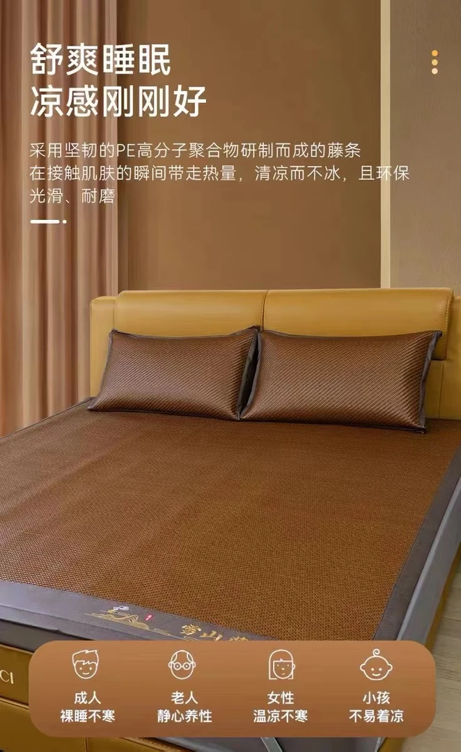 夏季高端新款家用PE藤席凉席可水洗空调席子