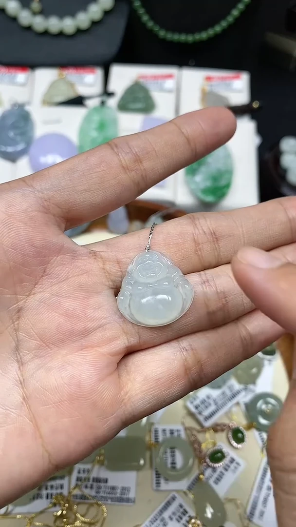 【闪购商品】翡翠颈饰未镶嵌天然翡翠  佛公