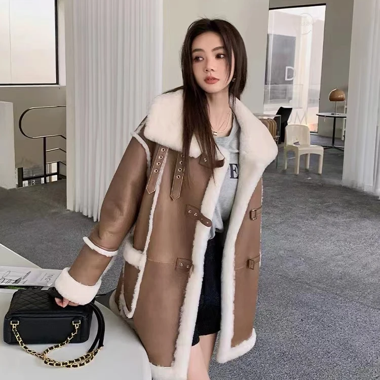 大小姐~杂版编码～链接羊毛秋冬厚外套气质时尚百搭女士加厚设计师