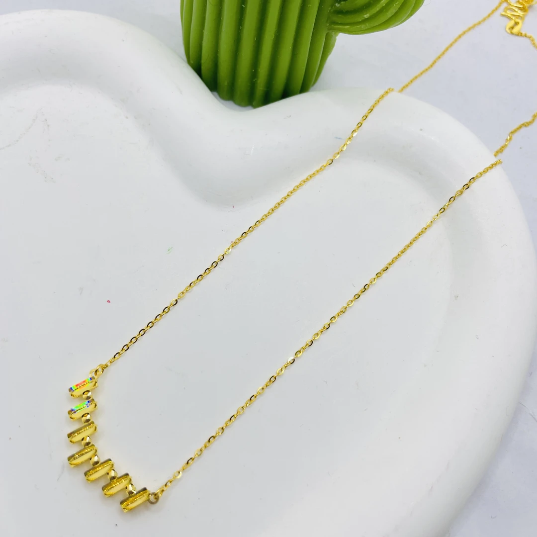 足金999拉丝七彩微笑套链G
