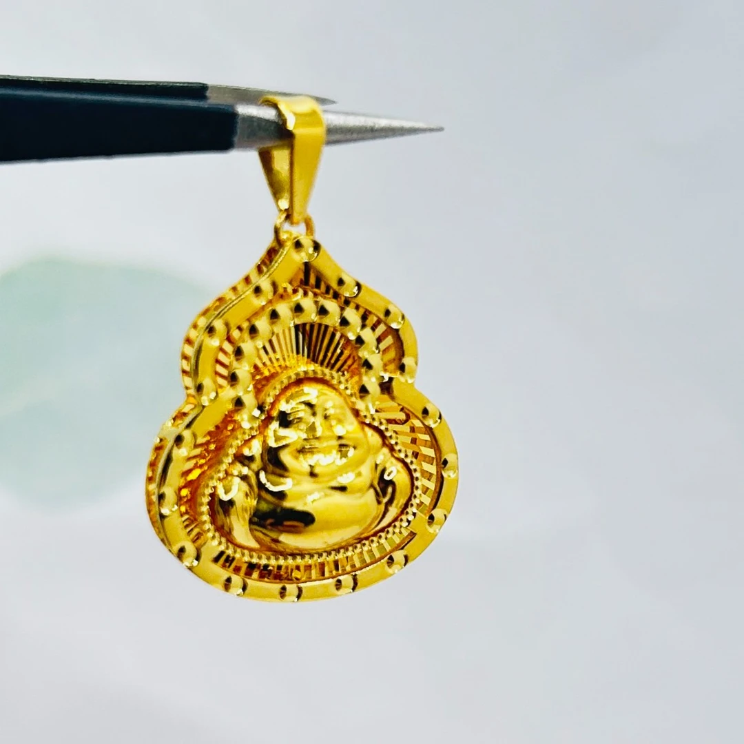 足金999 葫芦佛吊坠 5G工艺黄金珠宝首饰 L